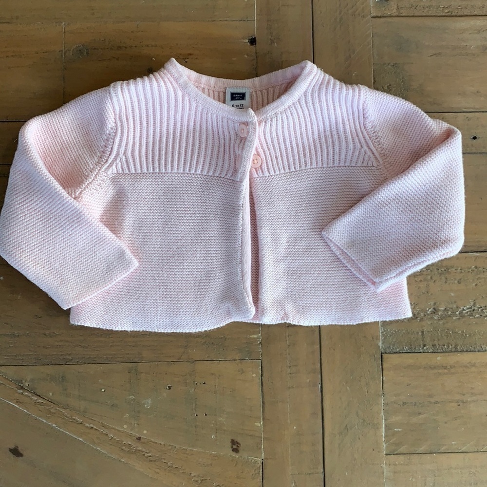 Janie and jack pink cardigan